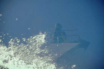 Spiegelung im Wasser: Bug von Mama Mia (64&nbsp;kB)