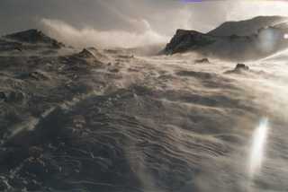 Plei&szlig;ling: Wind peitscht den Schnee
