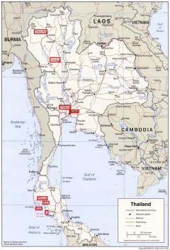 Landkarte Thailand